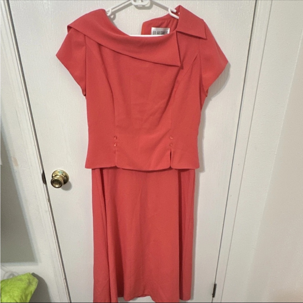 Julian Taylor Vibrant Coral Dress
